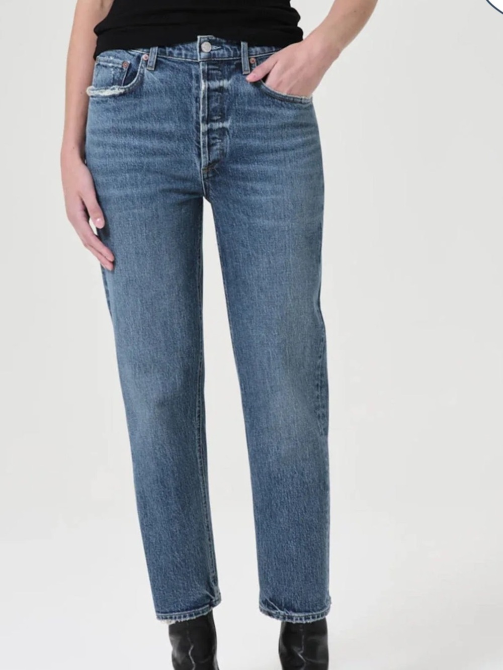 A Golde Riley Straight Crop Ankle Jeans 27 agolde